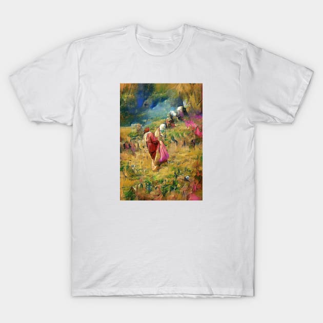 Gleaning in the Barley Field. Book of Ruth 2:2 T-Shirt by UltraQuirky